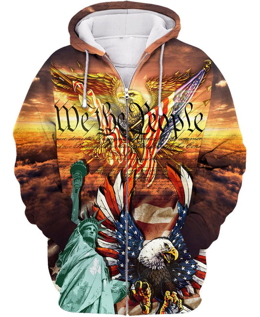 Joycorners United States We The People Statue of Liberty - Eagle All Over Printed 3D Shirts