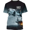 Joycorners United States Veteran U.S Navy Aircraft Carrier Battle On The Sea Typhoon Sky All Over Printed 3D Shirts