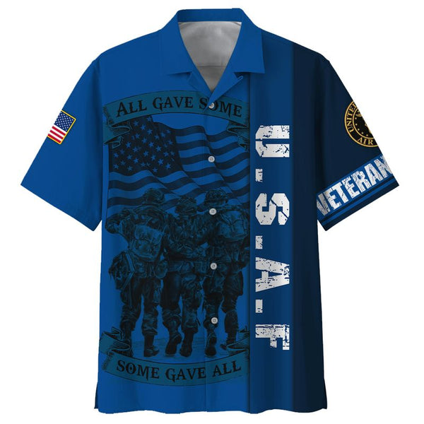Joycorners U.S.A.F Veteran All Gave Some Some Gave 3D All Blue All Over Printed Shirts