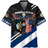 Joycorners United States Veteran U.S Navy Remembering The Fallen Eagle With U.S Flag Wings Blue All Over Printed 3D Shirts