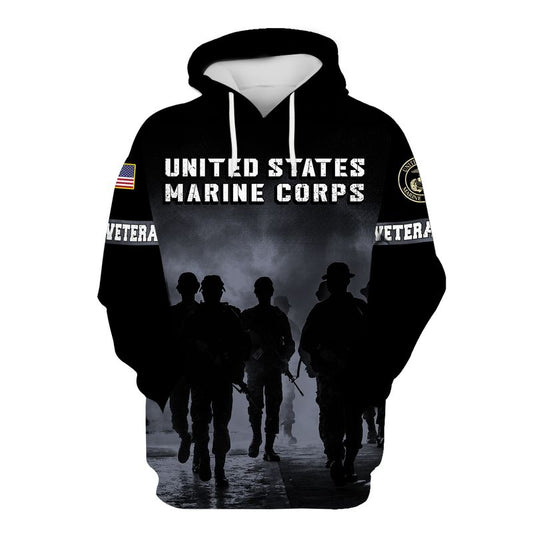 Joycorners U.S.M.C Veteran Soldiers In The Dark All Over Printed 3D Shirts