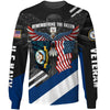 Joycorners United States Veteran U.S Navy Remembering The Fallen Eagle With U.S Flag Wings Blue All Over Printed 3D Shirts