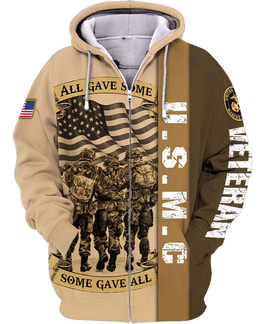 Joycorners U.S.M.C Veteran All Gave Some Some Gave More Soldiers Side By Side All Over Printed 3D Shirts