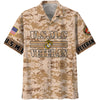 Joycorners U.S.M.C United States Marine Corps U.S.M.C Veteran Brown Camo 3D All Over Printed Shirts