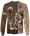 Joycorners U.S.M.C United States Marine Corps U.S.M.C Veteran Honnor The Fallen Brown Camo 3D All Over Printed Shirts