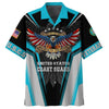 Joycorners U.S.C.G Veteran Eagle Land Of Free Because Of The Brave All Over Printed 3D Shirts