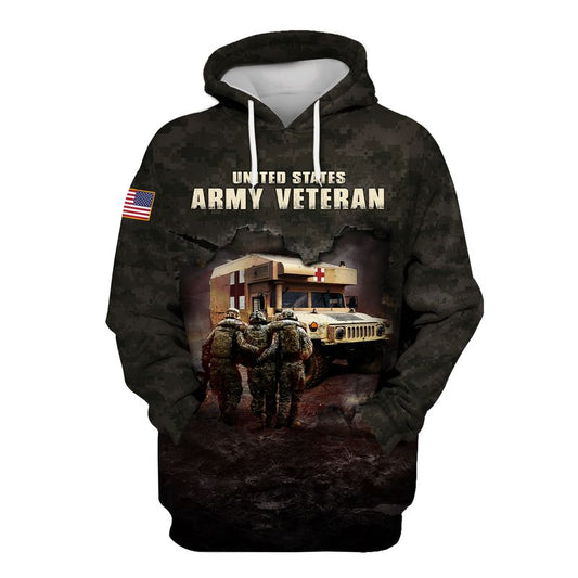 Joycorners United States Veteran U.S Army Ambulance Camo All Over Printed 3D Shirts