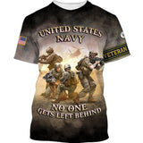 Joycorners United States Veteran U.S Navy No One Get Left Behind All Over Printed 3D Shirts