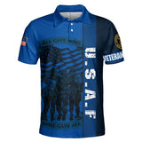 Joycorners U.S.A.F Veteran All Gave Some Some Gave 3D All Blue All Over Printed Shirts