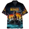 Joycorners United States Marines Veteran Battle Ship On The Night Sea Soldier  All Over Printed 3D Shirts