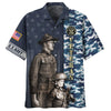 Joycorners United States Veteran U.S Navy Father And Son Soldiers All Over Printed 3D Shirts