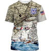 Joycorners U.S Coast Guard Ship And Map 2 All Over Printed 3D Shirts
