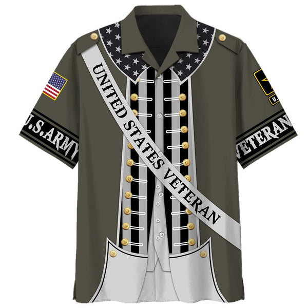 Joycorners United States Veteran U.S Army American Independence War Suit All Over Printed 3D Shirts