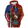 Joycorners U.S.A.F Veteran Honor The Fallen Eagle U.S Flag Red 3D All Over Printed Shirts