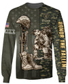 Joycorners United States Veteran U.S Army Honor The Fallen Veteran For Our Country Green Camo All Over Printed 3D Shirts