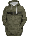 Joycorners United States Veteran U.S Army Classic Grayish Green All Over Printed 3D Shirts