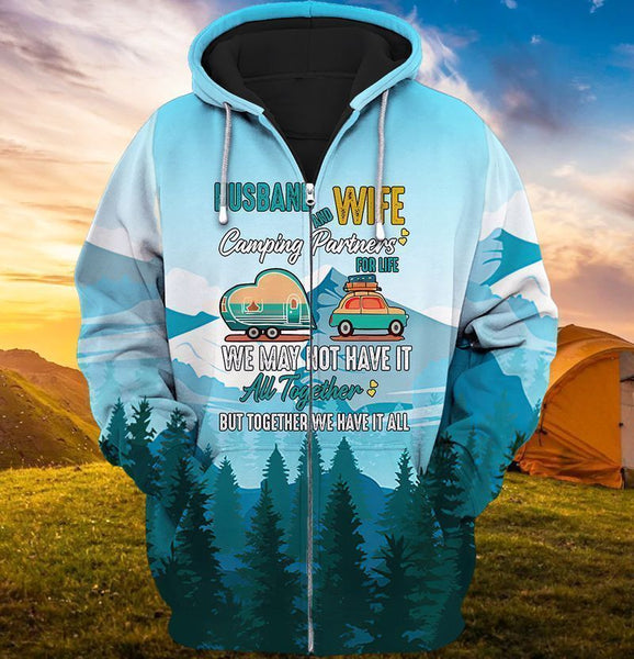 Joycorners Spouses Camping Partners All Together All Over Printed 3D Shirts