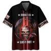 Joycorners Marines Veteran First In Last Out Eagle Skull All Over Printed 3D Shirts