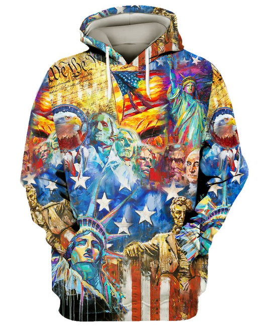 Joycorners United States Statues of Great Americans All Over Printed 3D Shirts