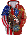 Joycorners U.S.A.F Veteran Honor The Fallen Eagle U.S Flag Red 3D All Over Printed Shirts