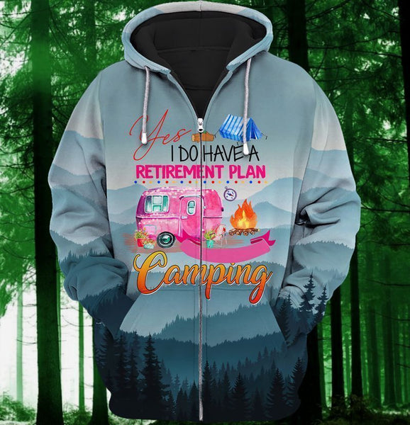 Joycorners I Do Have A Retirement Plan Camping All Over Printed 3D Shirts