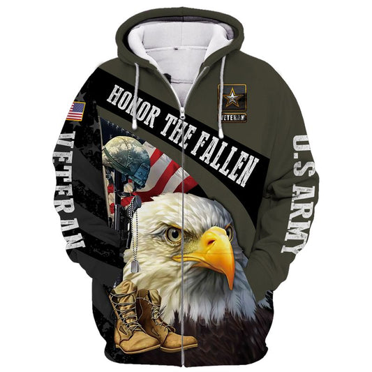 Joycorners United States Veteran U.S Army Eagle Honor The Fallen Veterans All Over Printed 3D Shirts