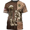 Joycorners U.S.M.C United States Marine Corps U.S.M.C Veteran Honnor The Fallen Brown Camo 3D All Over Printed Shirts