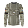 Joycorners United States Veteran U.S Navy Gray Classic Camo All Over Printed 3D Shirts