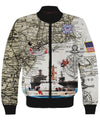 Joycorners U.S Coast Guard Ship And Map All Over Printed 3D Shirts