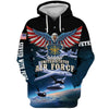 Joycorners U.S.A.F Veteran United States Air Force Flying Planes On The Sky 3D All Over Printed Shirts