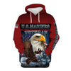 Joycorners U.S Marines Veteran Flying Eagle Soldier  All Over Printed 3D Shirts