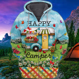 Joycorners Happy Camper Van All Over Printed 3D Shirts