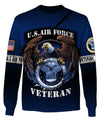 Joycorners U.S.A.F Veteran Eagle Department Of The Air Force Blue 3D All Over Printed Shirts