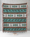 Joycorners Horse Navtive Decoration All Over Printed 3D Woven Blanket