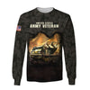 Joycorners United States Veteran U.S Army Tank On The Fire Warfield Dark Gray Camo All Over Printed 3D Shirts