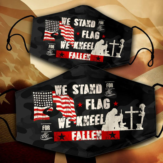 Joycorners We Stand For Flag We Kneel For The Fallen Soldier 3D All Over Printed Veil