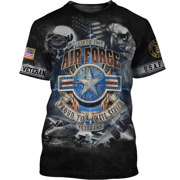 Joycorners U.S.A.F Veteran Since 1947 Air Force Proud To Have Served 3D All Over Printed Shirts