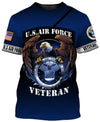 Joycorners U.S.A.F Veteran Eagle Department Of The Air Force Blue 3D All Over Printed Shirts