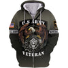 Joycorners United States Veteran U.S Army Prideful Eagle All Over Printed 3D Shirts