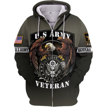 Joycorners United States Veteran U.S Army Prideful Eagle All Over Printed 3D Shirts