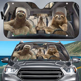 Joycorners Sloth CAR All Over Printed 3D Sun Shade