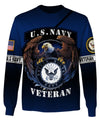 Joycorners United States Veteran U.S Navy Prideful Eagle Navy Blue All Over Printed 3D Shirts