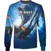 Joycorners United States Veteran U.S Navy Under The Sea Blue All Over Printed 3D Shirts