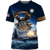 Joycorners United States Veteran U.S Navy Battle Ship On The Sea U.S.N All Over Printed 3D Shirts