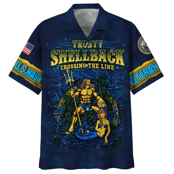 Joycorners United States Veteran U.S Navy Trusty Shellback Mermaid All Over Printed 3D Shirts