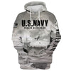 Joycorners United States Veteran U.S Navy On The Sea Served With Pride Gray All Over Printed 3D Shirts