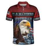 Joycorners U.S Marines Veteran Flying Eagle Soldier  All Over Printed 3D Shirts