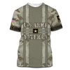 Joycorners United States Veteran U.S Army Classic Gray Camo All Over Printed 3D Shirts