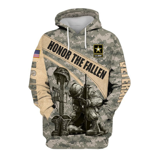 Joycorners United States Veteran U.S Army Honor The Fallen Veteran For The Country Camo All Over Printed 3D Shirts