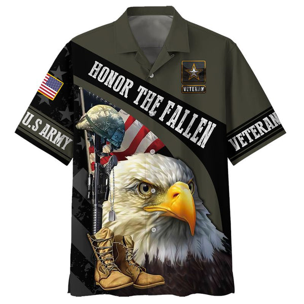 Joycorners United States Veteran U.S Army Eagle Honor The Fallen Veterans All Over Printed 3D Shirts